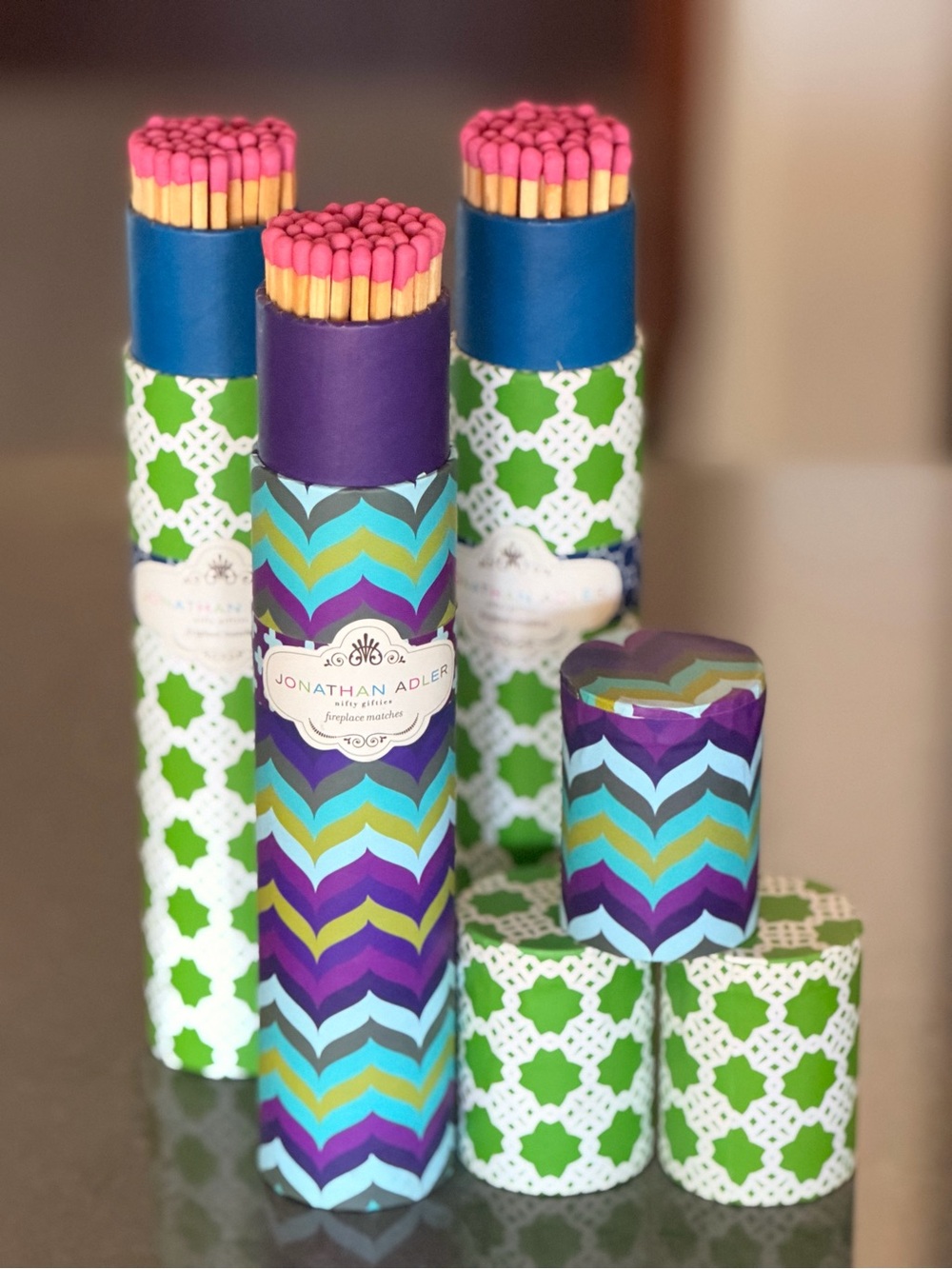 Jonathan Adler Nifty Gifties Fireplace Matches - Decorative Tube